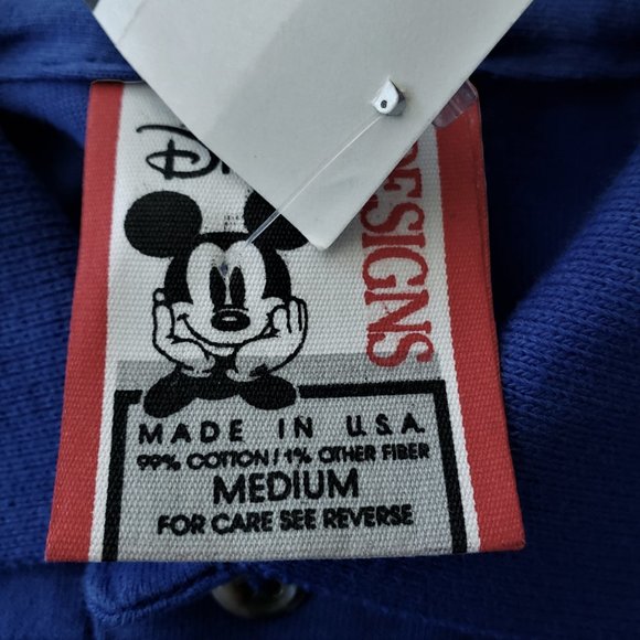 Walt Disney World - Vintage 25th Anniversary Polo Shirt NWT - Blue Men's Medium - Picture 7 of 8